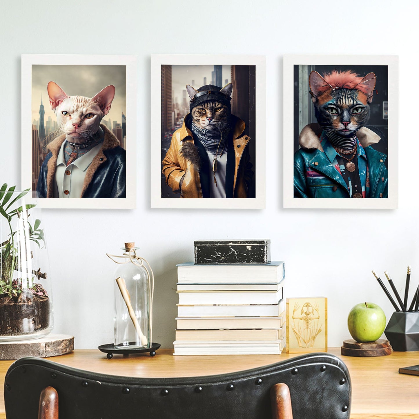Fun Realistic Illustrations of Animals in human clothing Interior Design and Decoration Set Collection 3-Artwork-Nacnic-Nacnic Estudio SL