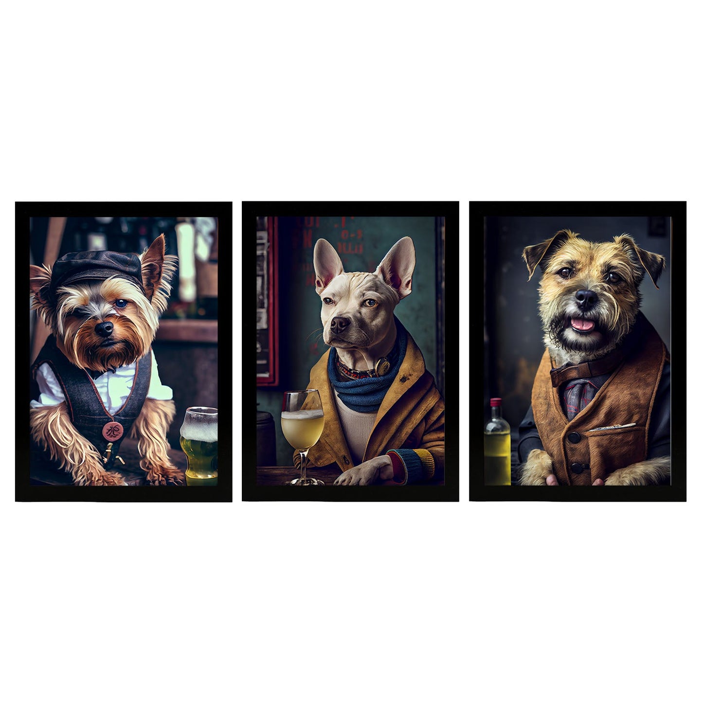 Fun Realistic Illustrations of Animals in human clothing Interior Design and Decoration Set Collection 5-Artwork-Nacnic-A4-Sin Marco-Nacnic Estudio SL