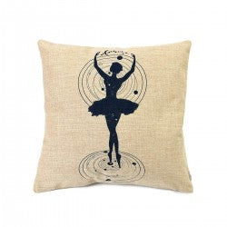 Funda de cojin de algodón y Lino, Bailarina Muy resitente y de diseño Original-Nacnic-Nacnic Estudio SL