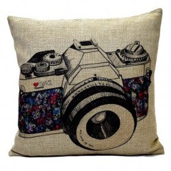 Funda de cojin de algodón y Lino Camara Vintage Muy resitente y de diseño Original-Nacnic-Nacnic Estudio SL