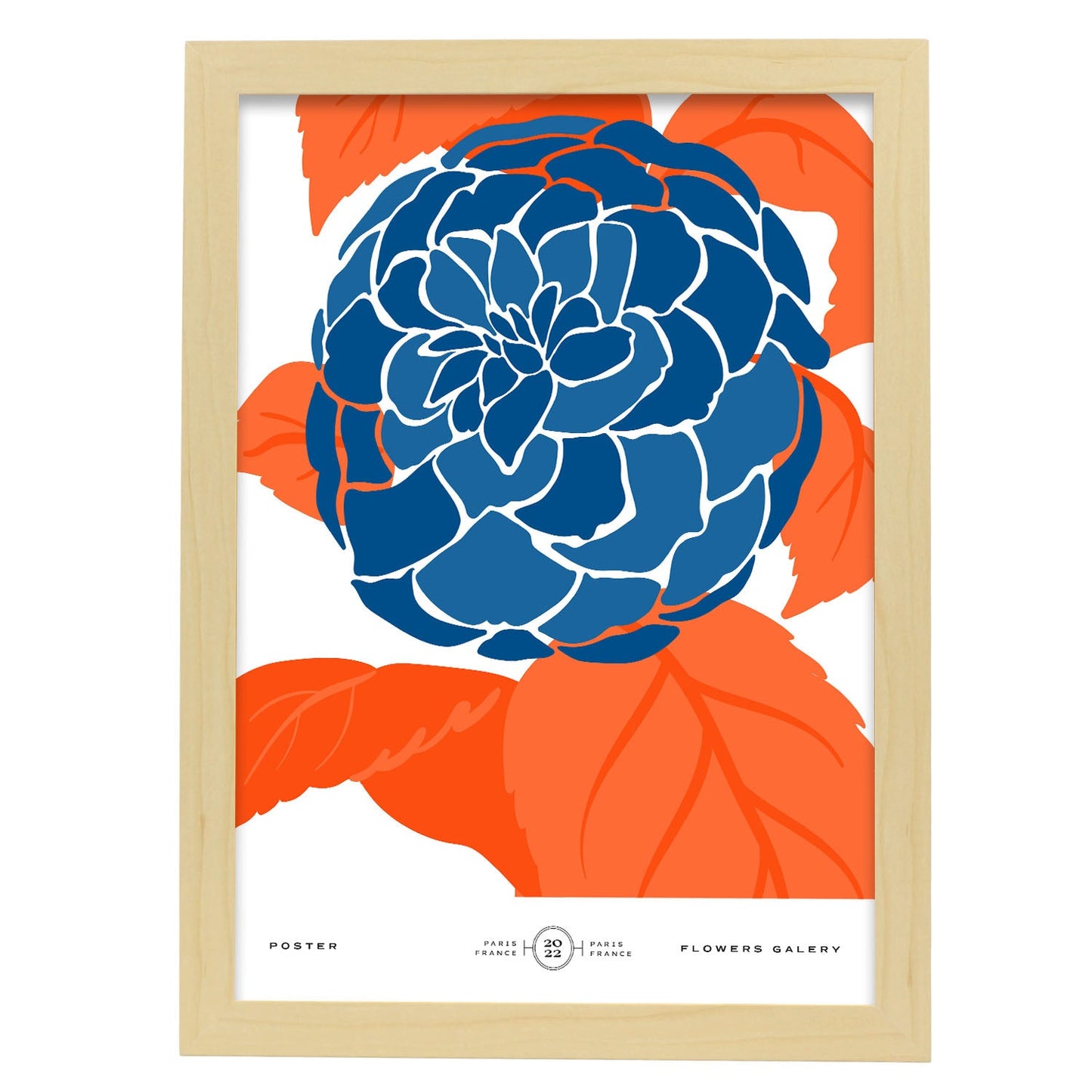 Gardenia-Artwork-Nacnic-A3-Marco Madera clara-Nacnic Estudio SL