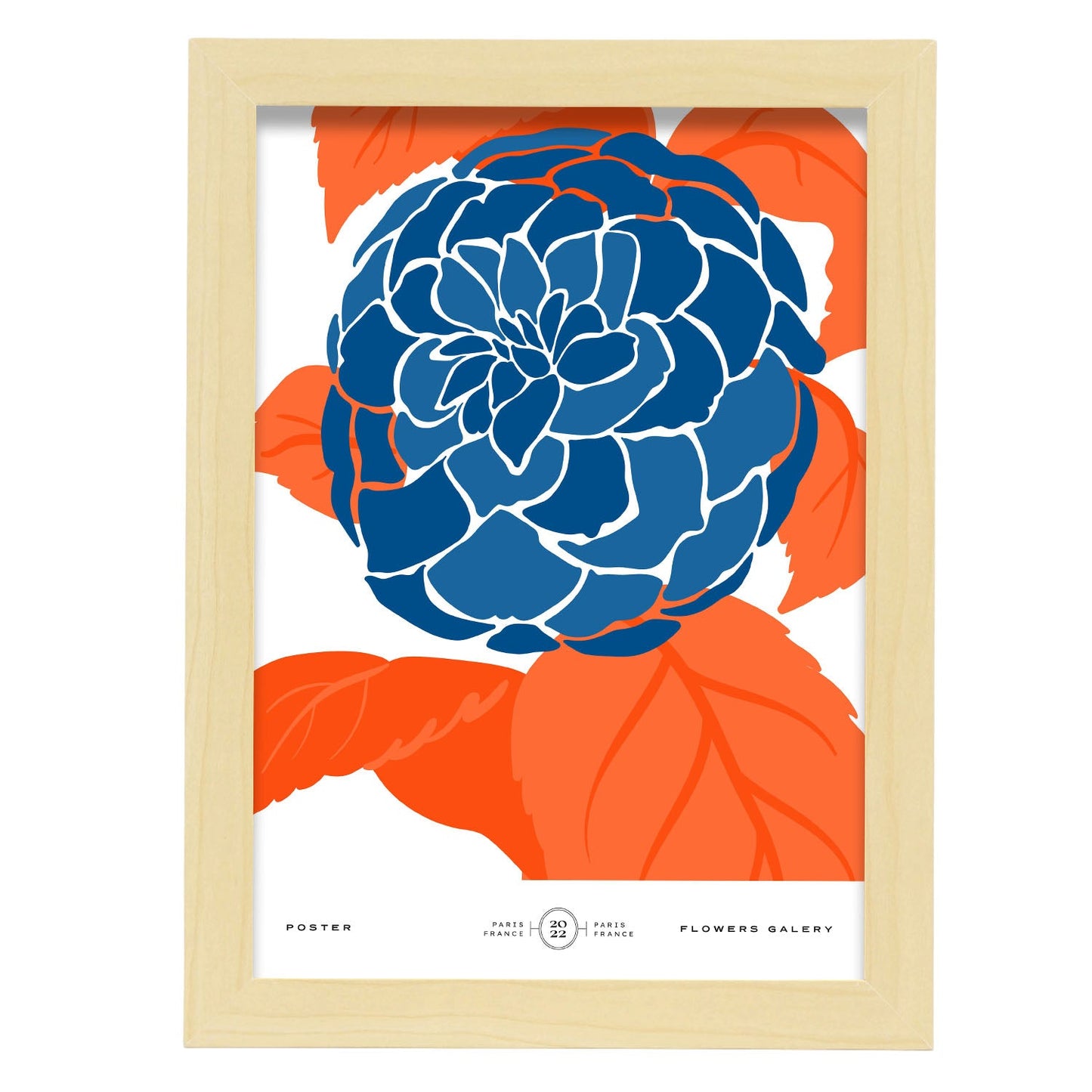 Gardenia-Artwork-Nacnic-A4-Marco Madera clara-Nacnic Estudio SL