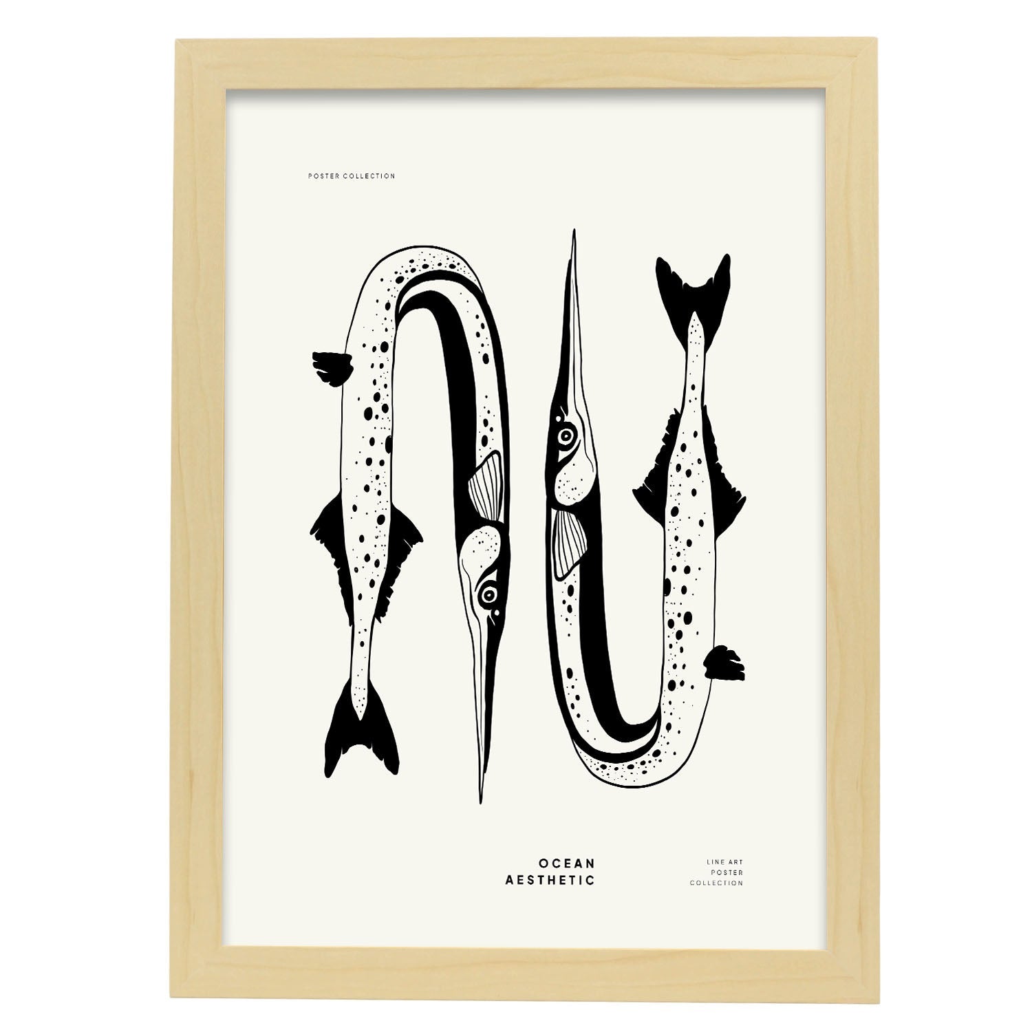 Garfish-Artwork-Nacnic-A3-Marco Madera clara-Nacnic Estudio SL