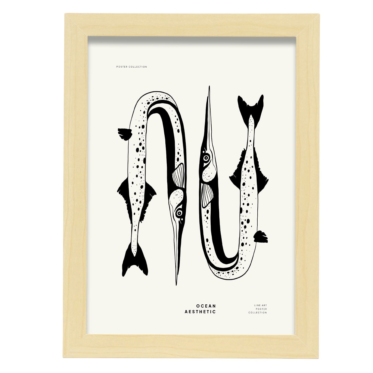 Garfish-Artwork-Nacnic-A4-Marco Madera clara-Nacnic Estudio SL