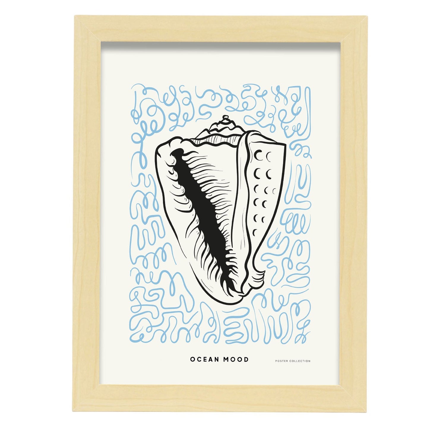 Giant conch-Artwork-Nacnic-A4-Marco Madera clara-Nacnic Estudio SL