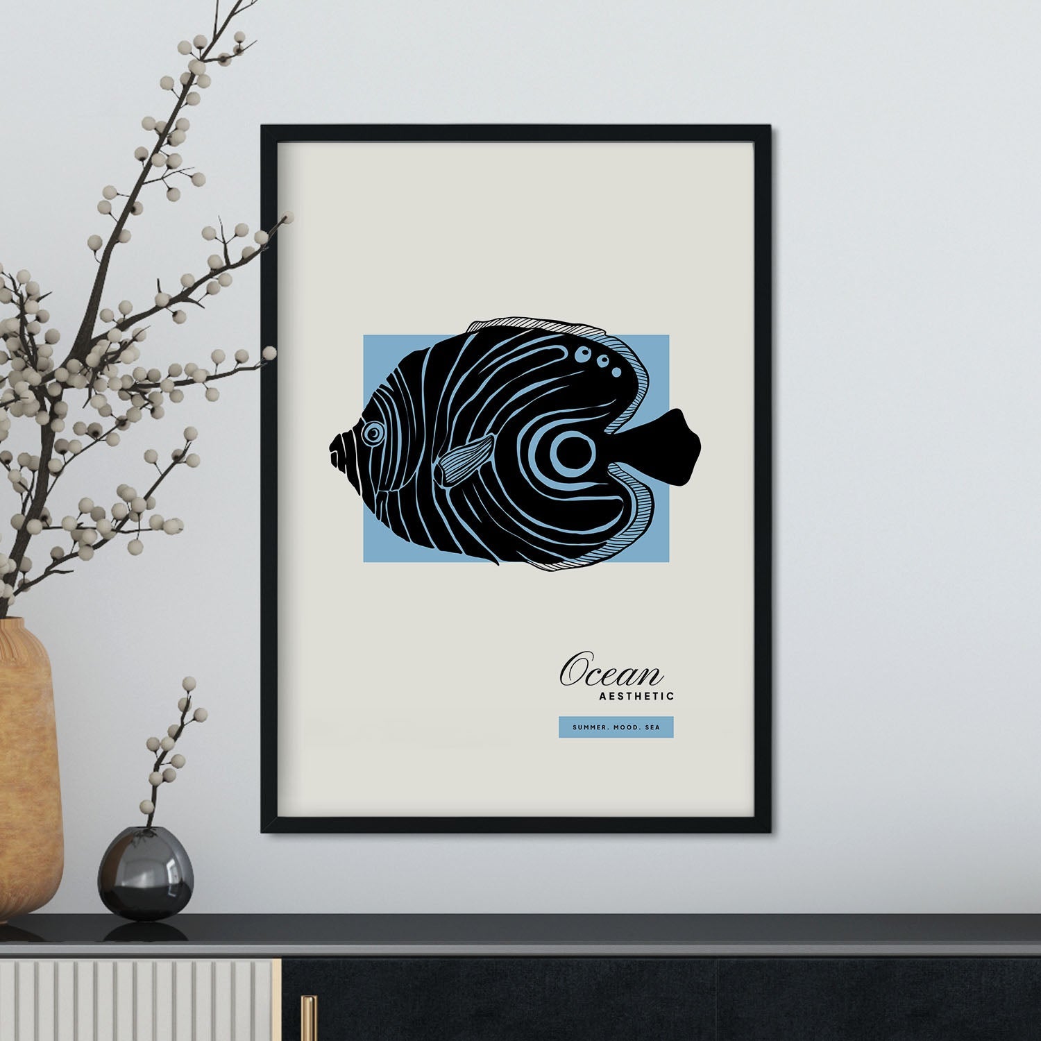 Golden Disous Fish-Artwork-Nacnic-Nacnic Estudio SL