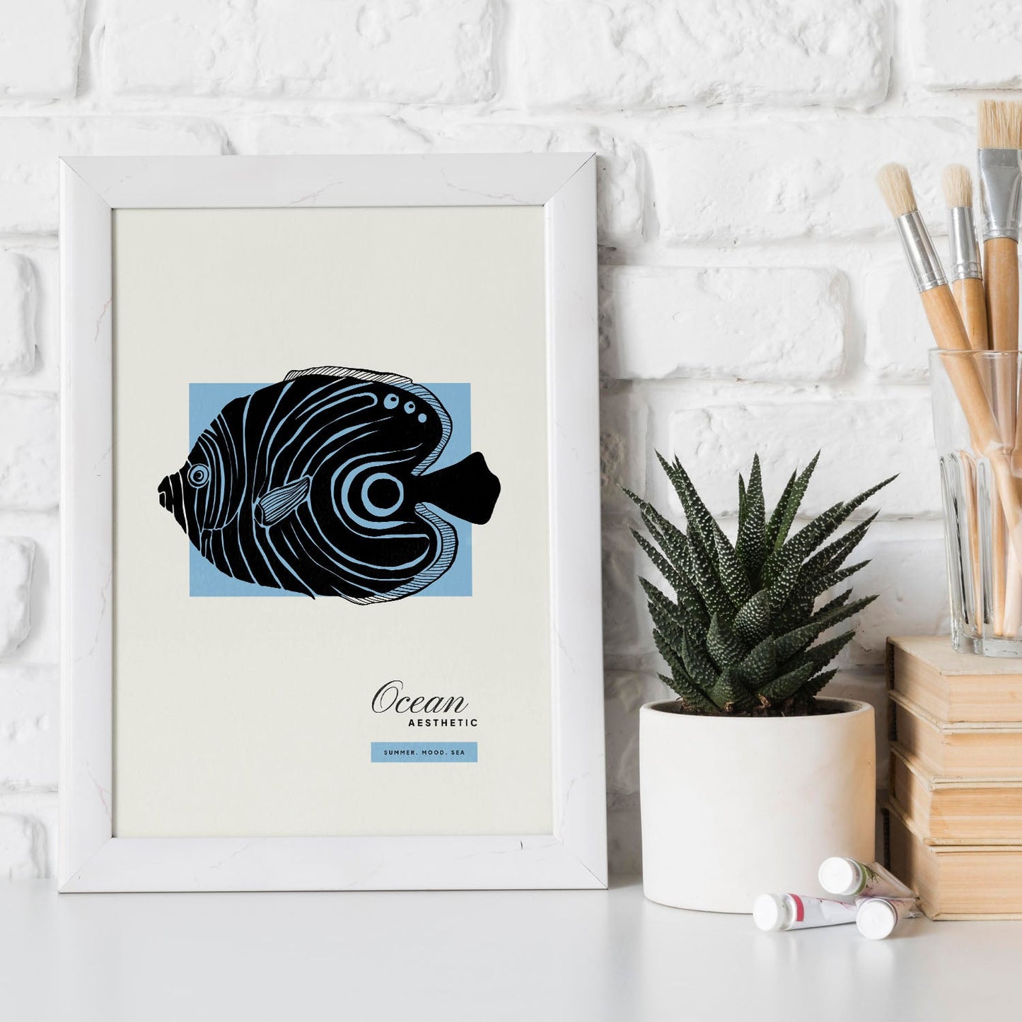 Golden Disous Fish-Artwork-Nacnic-Nacnic Estudio SL