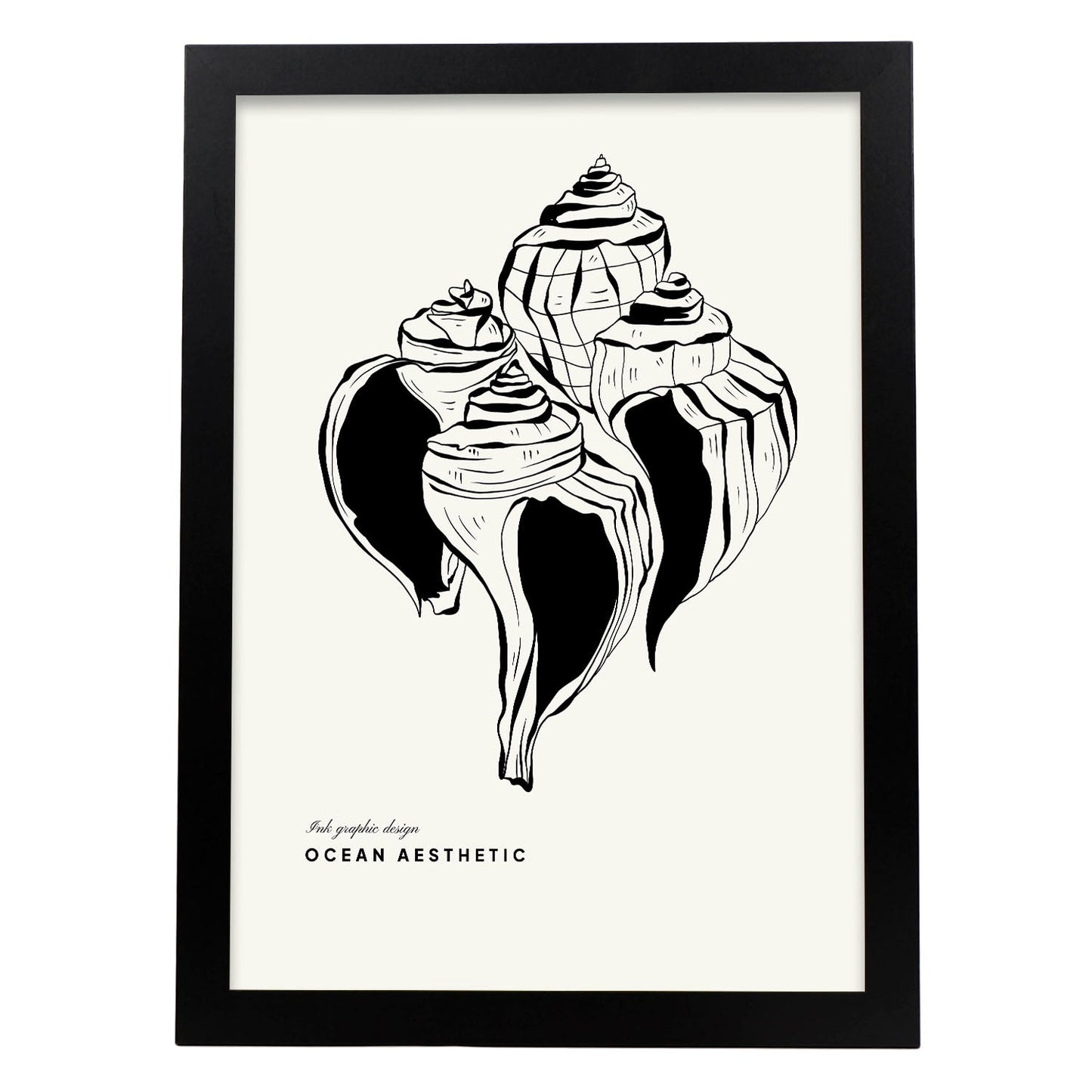 Group of Crown conch-Artwork-Nacnic-A3-Sin marco-Nacnic Estudio SL
