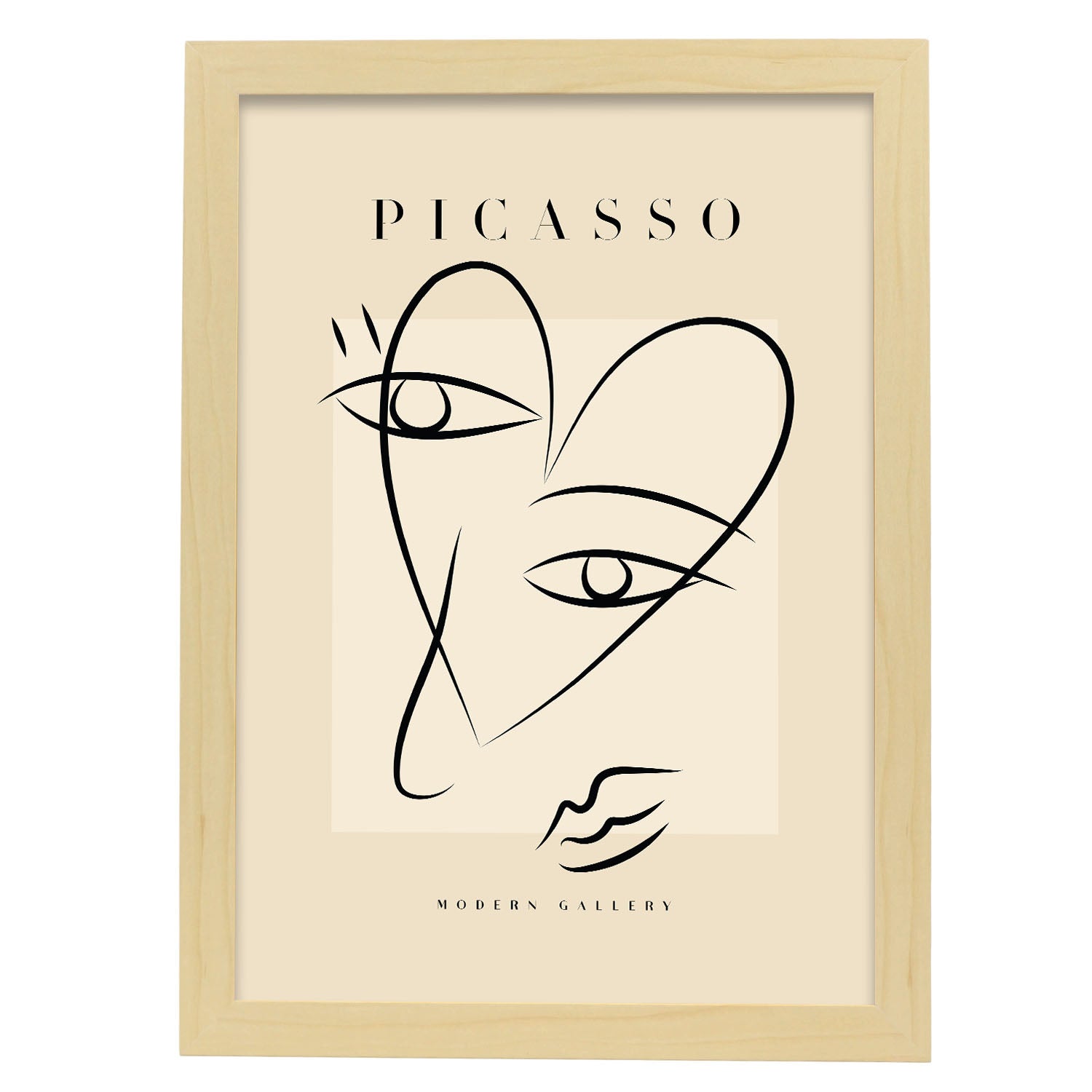 head facing-Artwork-Nacnic-A3-Marco Madera clara-Nacnic Estudio SL