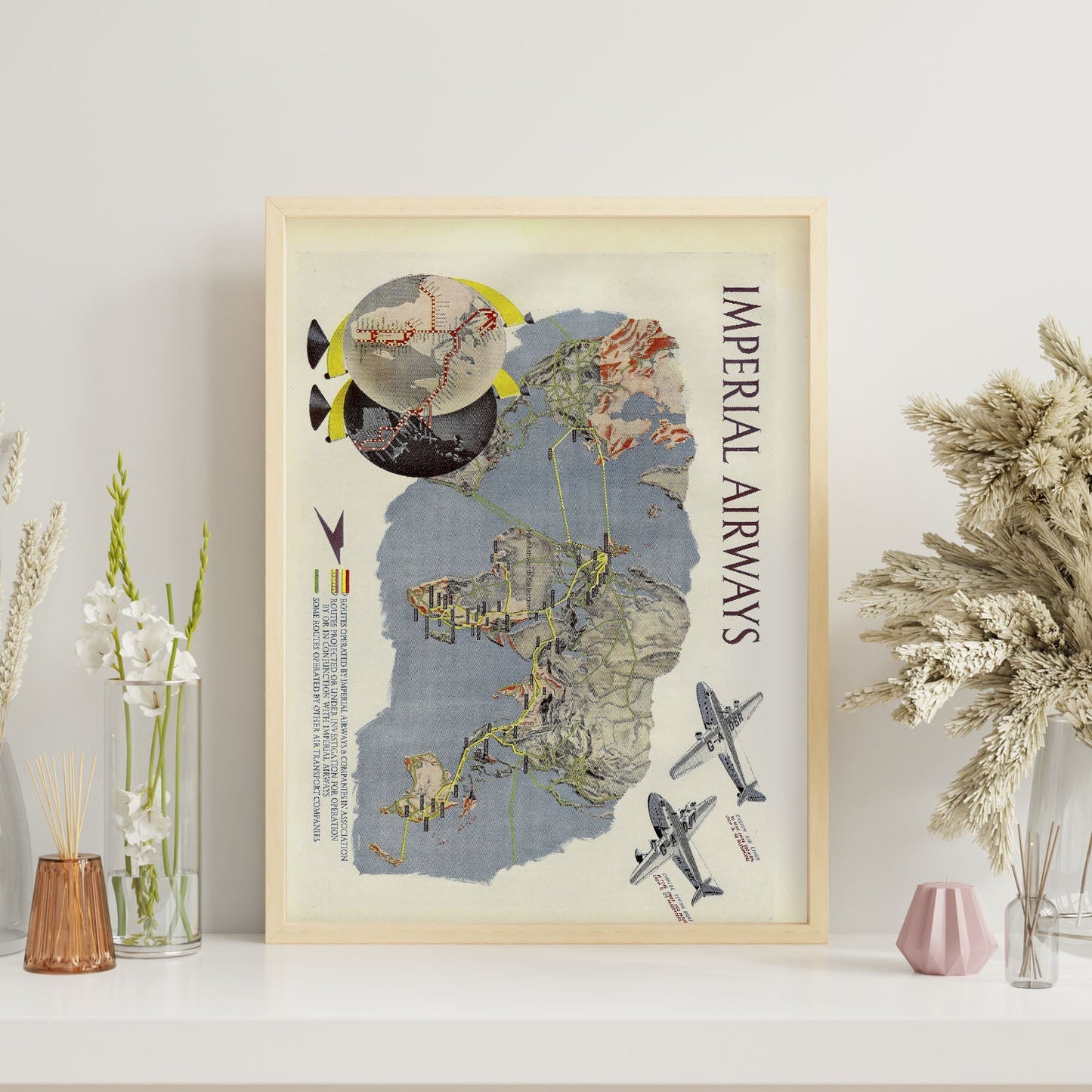 Imperial-airways-route-map-poster-Artwork-Nacnic-Nacnic Estudio SL