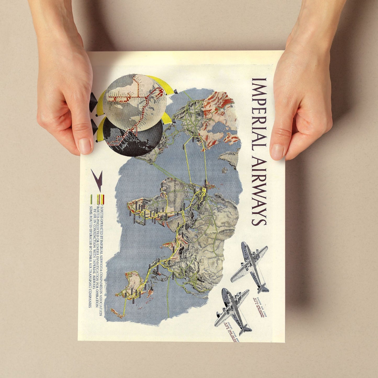Imperial-airways-route-map-poster-Artwork-Nacnic-Nacnic Estudio SL