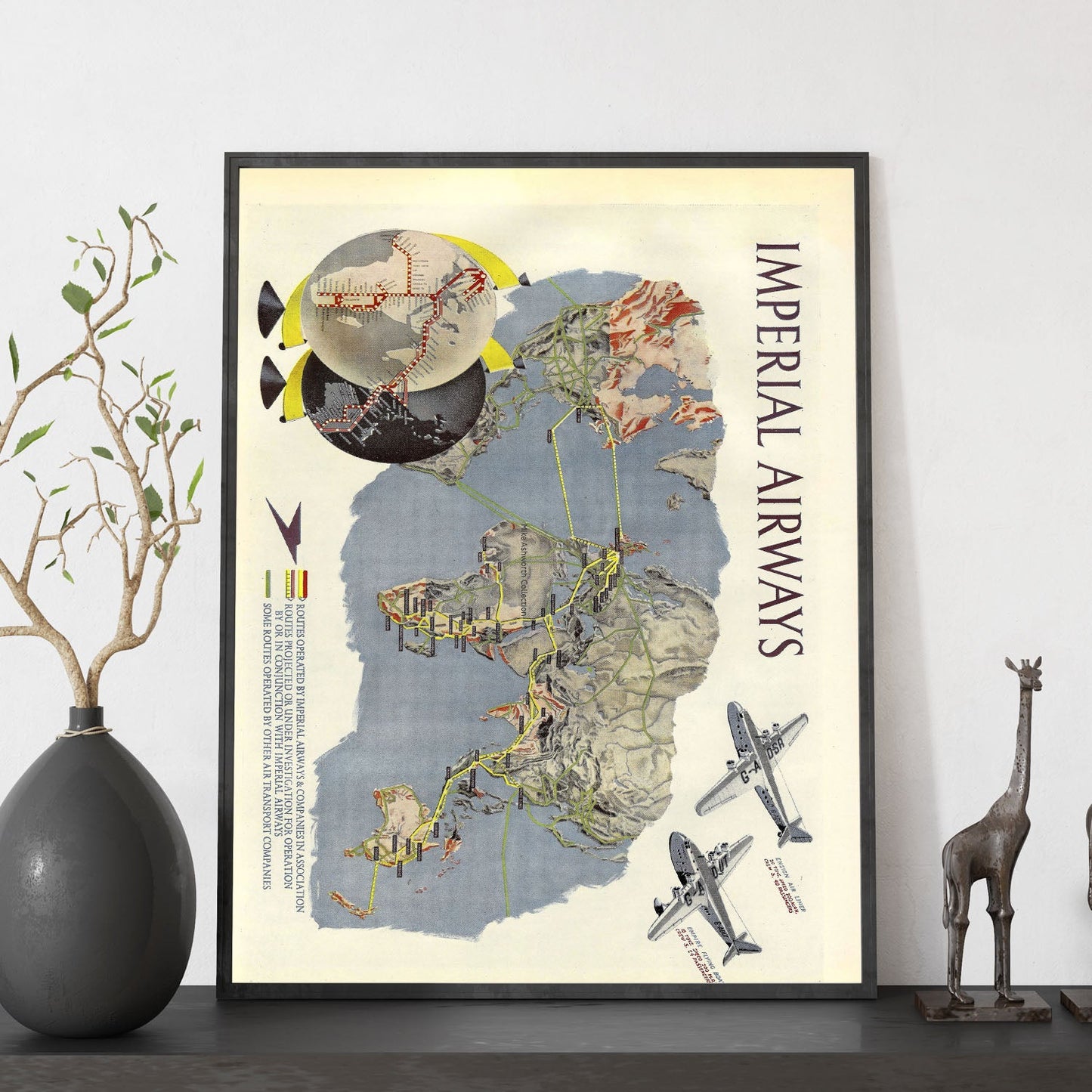 Imperial-airways-route-map-poster-Artwork-Nacnic-Nacnic Estudio SL