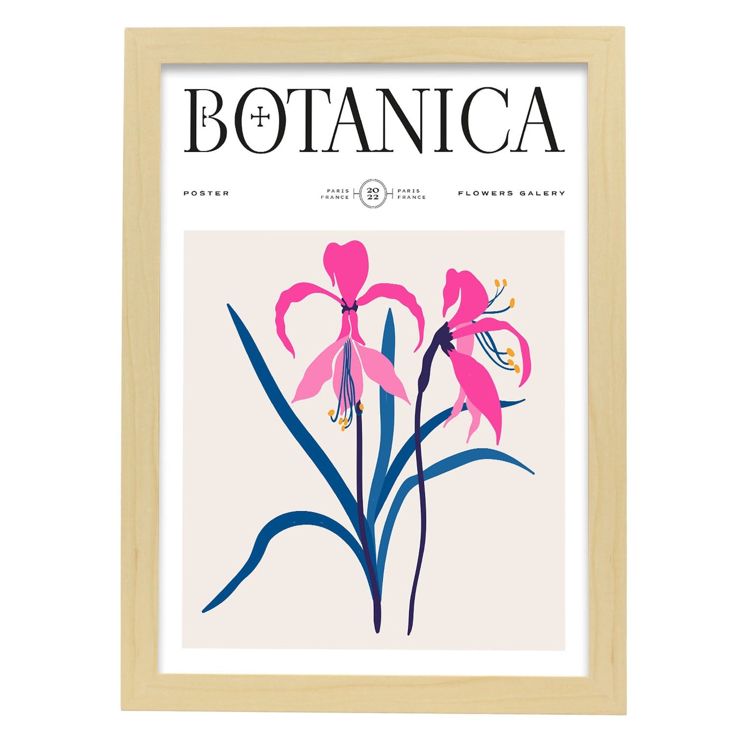 Irises-Artwork-Nacnic-A3-Marco Madera clara-Nacnic Estudio SL