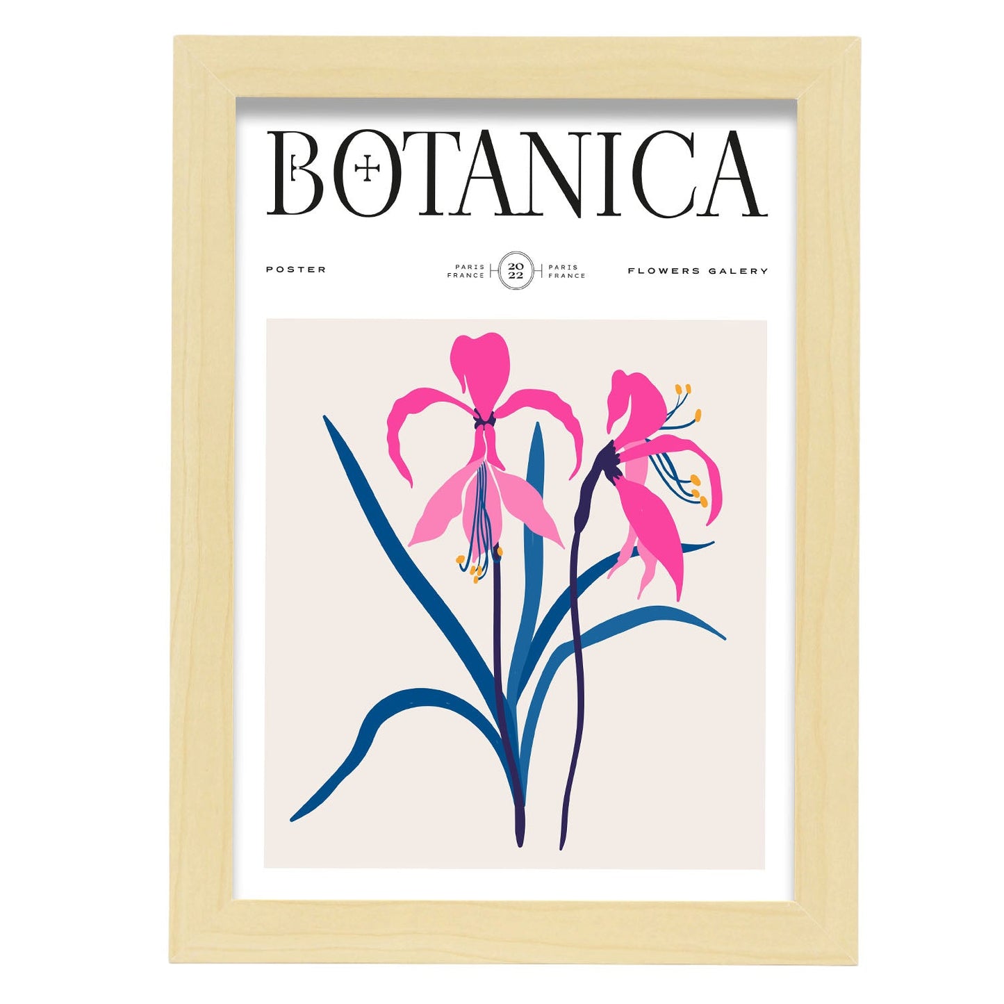 Irises-Artwork-Nacnic-A4-Marco Madera clara-Nacnic Estudio SL