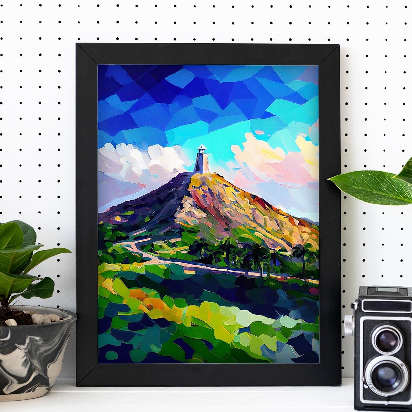 Jefe de diamantes Nacnic Monumento estatal Honolulu Oahu Hawaii USA. Estampados de arte de pared estético para el diseño de dormitorio o sala de estar.-Artwork-Nacnic-Nacnic Estudio SL