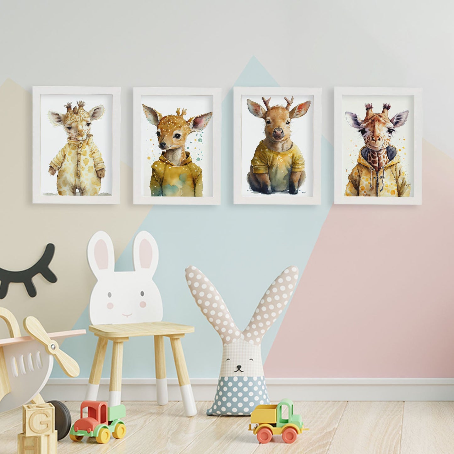 Jirafa Nacnic Reinder Seckel Animales. Estampados de arte de pared estético para el diseño de dormitorio o sala de estar-Artwork-Nacnic-Nacnic Estudio SL