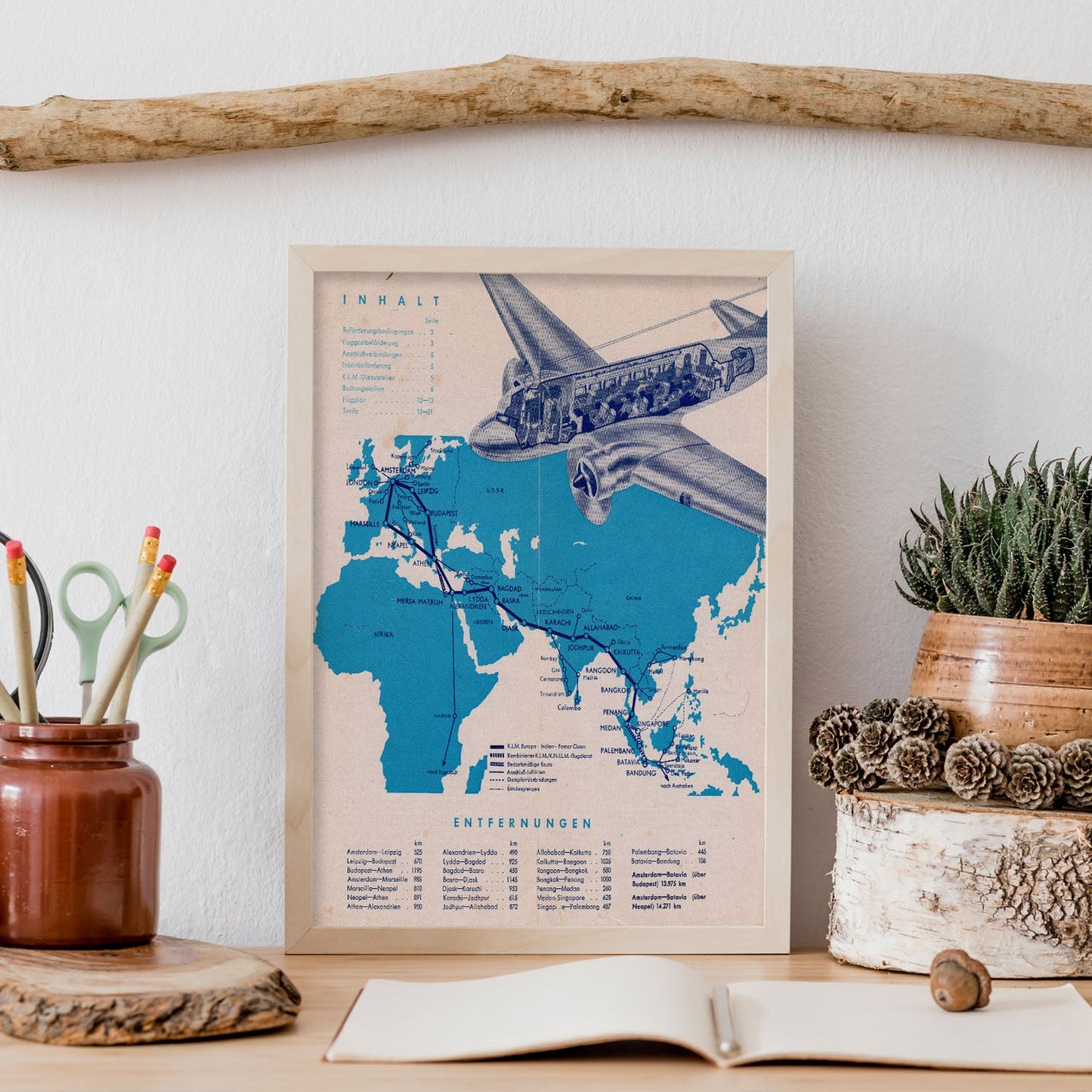 KLM-1938-Route-poster-Artwork-Nacnic-Nacnic Estudio SL