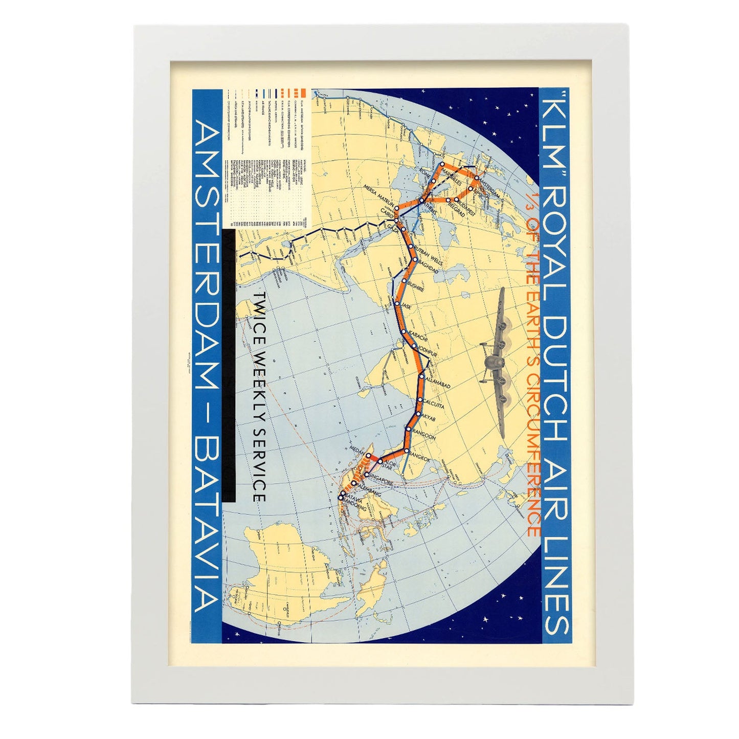 KLM-vintage-airline-poster-Artwork-Nacnic-A3-Marco Blanco-Nacnic Estudio SL
