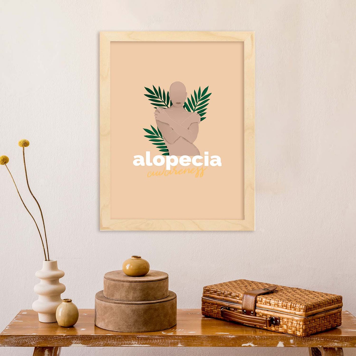 Lámina Alopecia. Pósters con ilustraciones sobre el amor propio y la aceptación.-Artwork-Nacnic-Nacnic Estudio SL