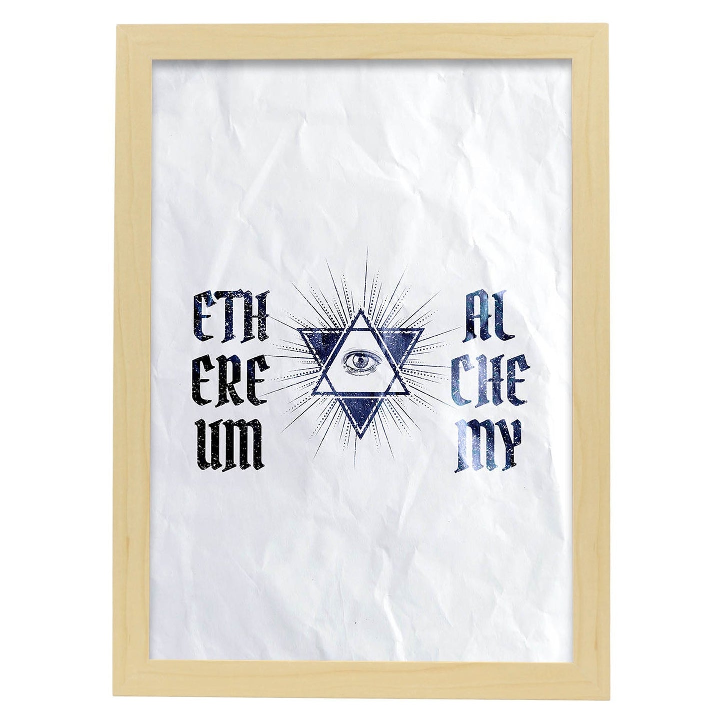 Lámina Alquimia. Pósters con ilustraciones de magia y el mundo de lo oculto.-Artwork-Nacnic-A3-Marco Madera clara-Nacnic Estudio SL