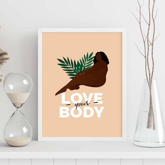 Lámina Ama tu cuerpo. Pósters con ilustraciones sobre el amor propio y la aceptación.-Artwork-Nacnic-Nacnic Estudio SL