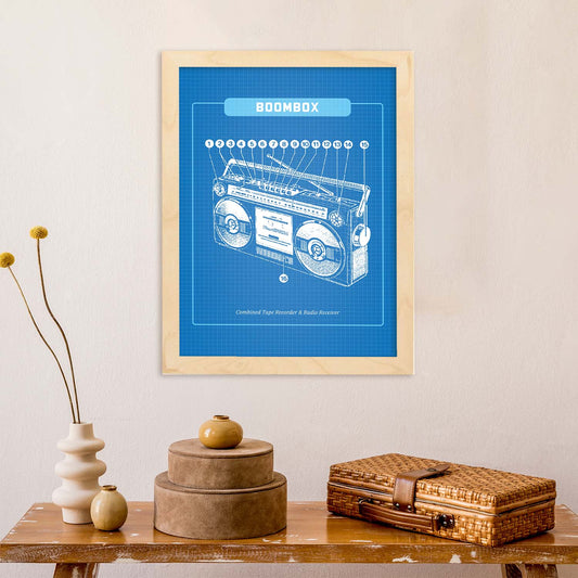 Lámina Anatomía de la Estéreo. Pósters con ilustraciones de patentes retro.-Artwork-Nacnic-Nacnic Estudio SL