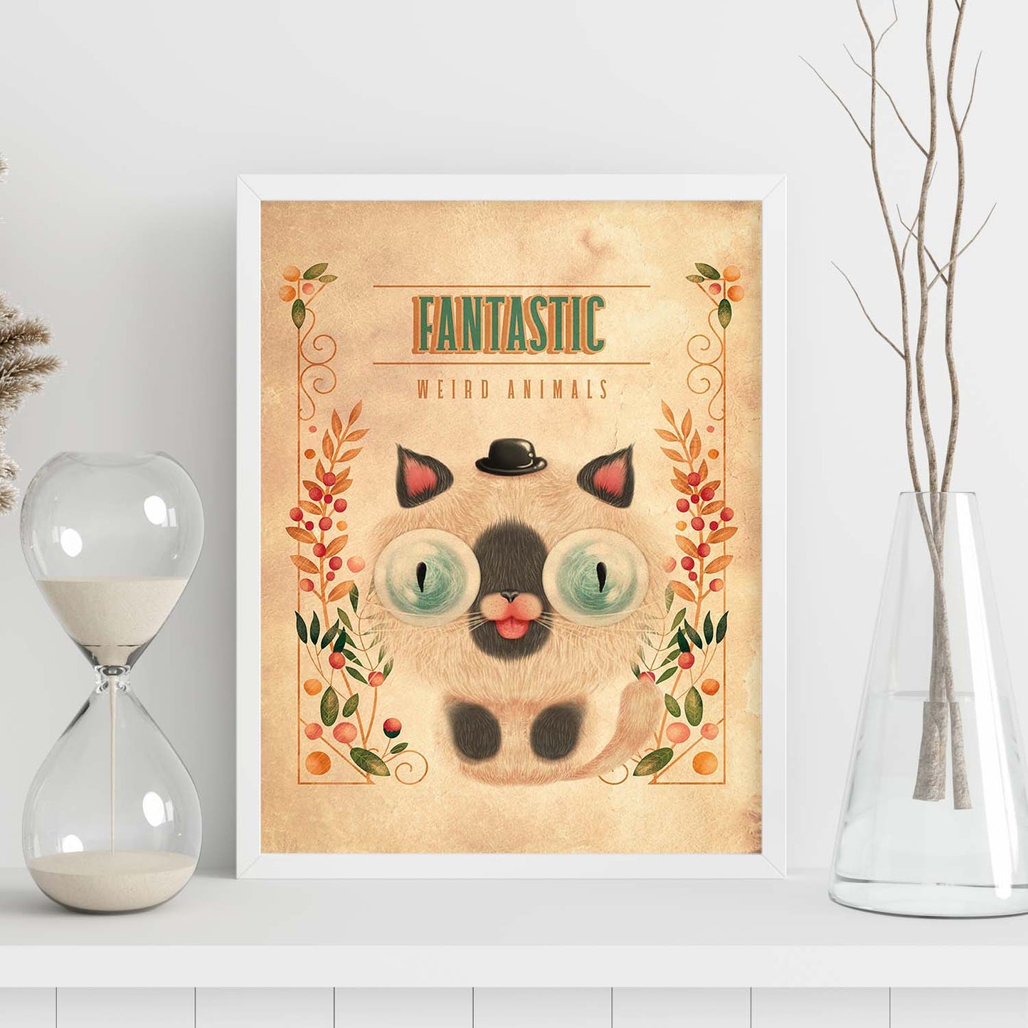 Lámina Animales fantásticos. Pósters con divertidos animales domésticos.-Artwork-Nacnic-Nacnic Estudio SL
