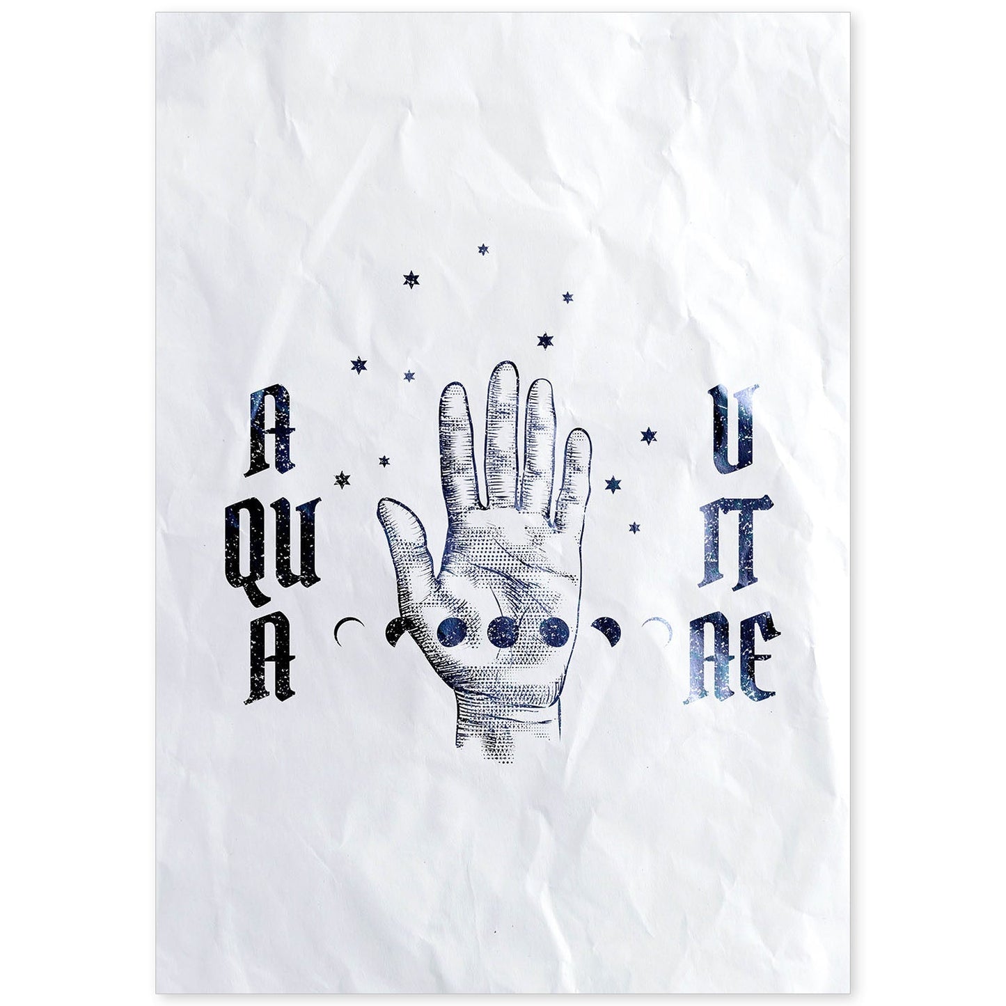 Lámina Aqua Vitae. Pósters con ilustraciones de magia y el mundo de lo oculto.-Artwork-Nacnic-A4-Sin marco-Nacnic Estudio SL
