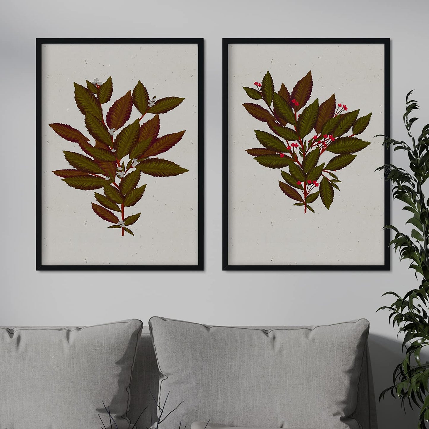 Lámina Arbusto 14. Pósters de plantas,flores y arbustos en estilo Vintage.-Artwork-Nacnic-Nacnic Estudio SL