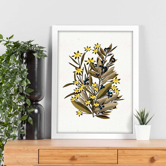 Lámina Arbusto 4. Pósters de plantas,flores y arbustos en estilo Vintage.-Artwork-Nacnic-Nacnic Estudio SL