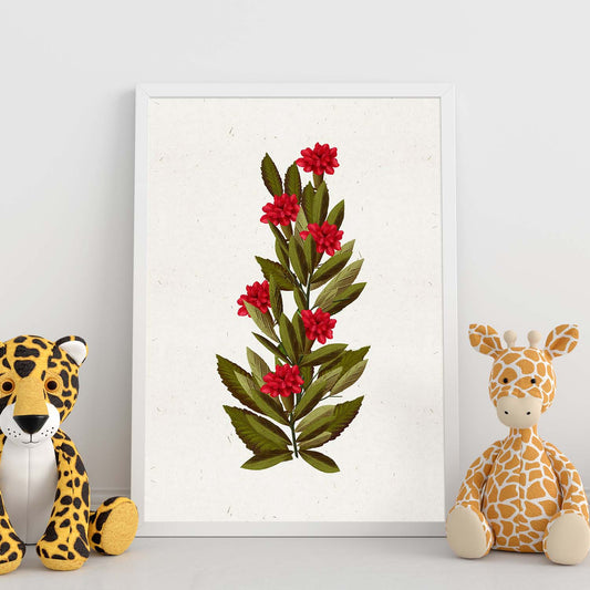 Lámina Arbusto 8. Pósters de plantas,flores y arbustos en estilo Vintage.-Artwork-Nacnic-Nacnic Estudio SL