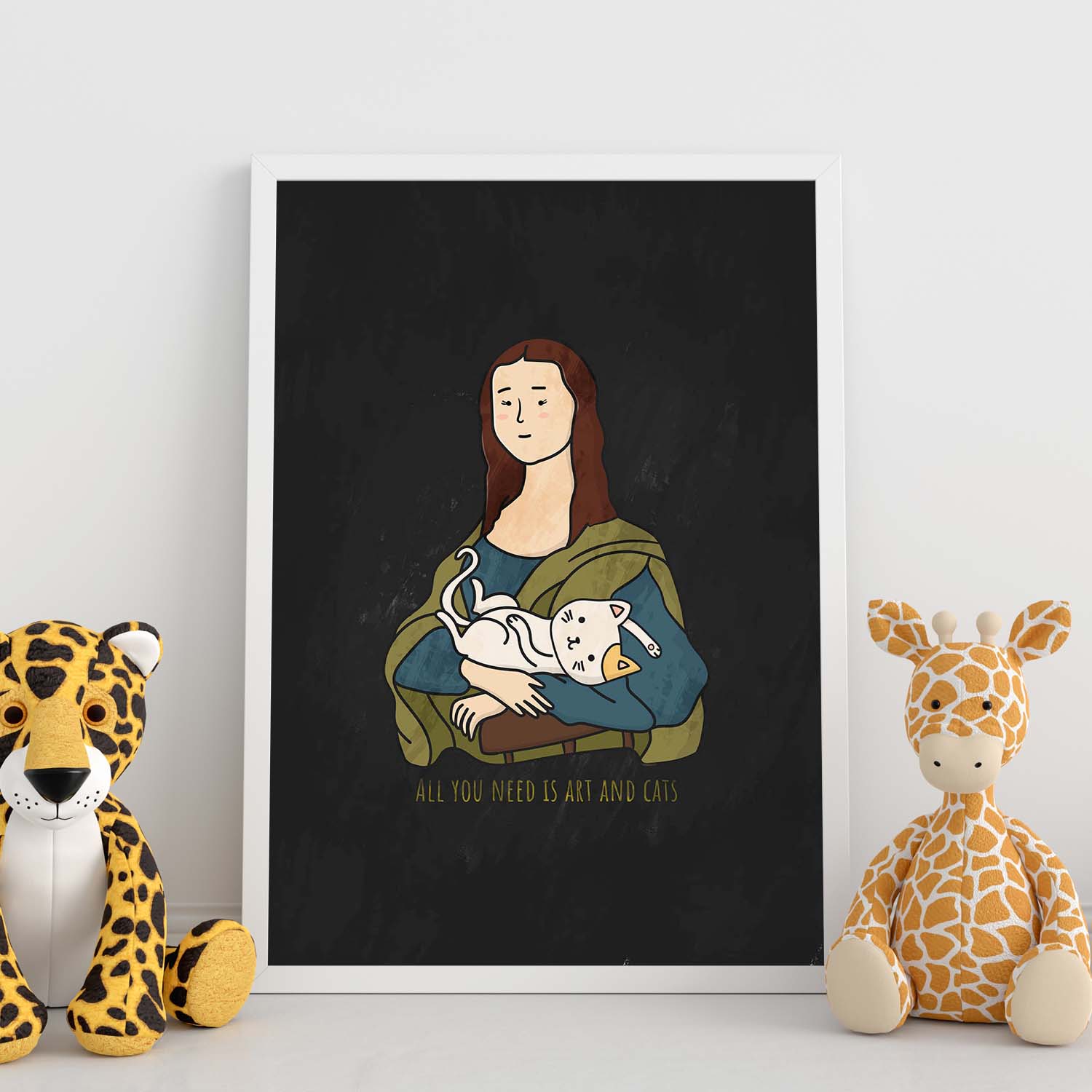 Lámina Arte y gatos. Pósters de gatos con divertidas referencias al mundo del arte.-Artwork-Nacnic-Nacnic Estudio SL