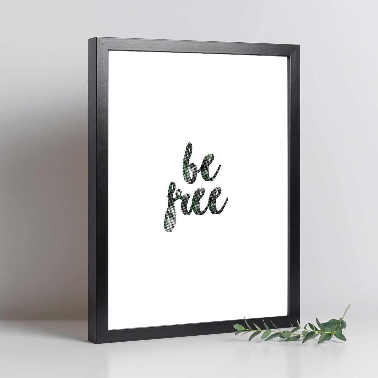 Lamina artistica decorativa con ilustración de be free estilo Mensaje inspiracional-Artwork-Nacnic-Nacnic Estudio SL
