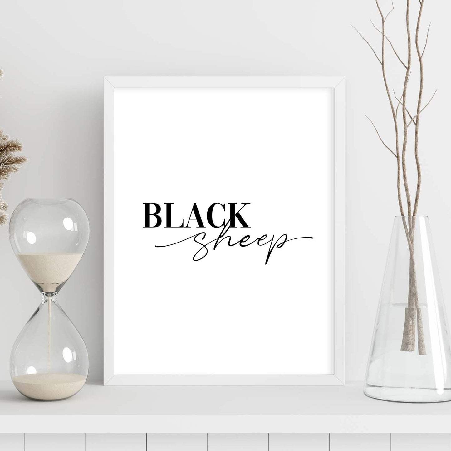 Lamina artistica decorativa con ilustración de black sheep estilo Mensaje inspiracional-Artwork-Nacnic-Nacnic Estudio SL
