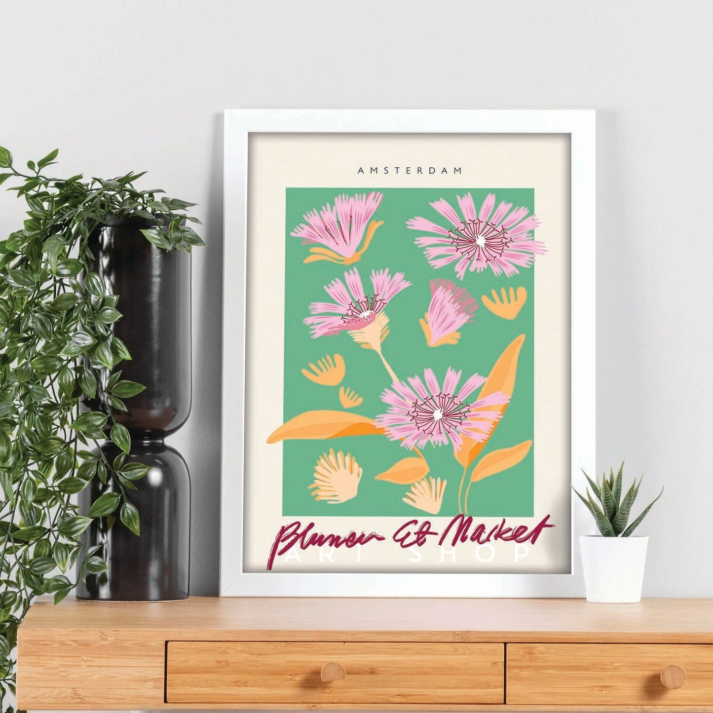 Lamina artistica decorativa con ilustración de Blumenau et Market Amsterdam-Artwork-Nacnic-Nacnic Estudio SL