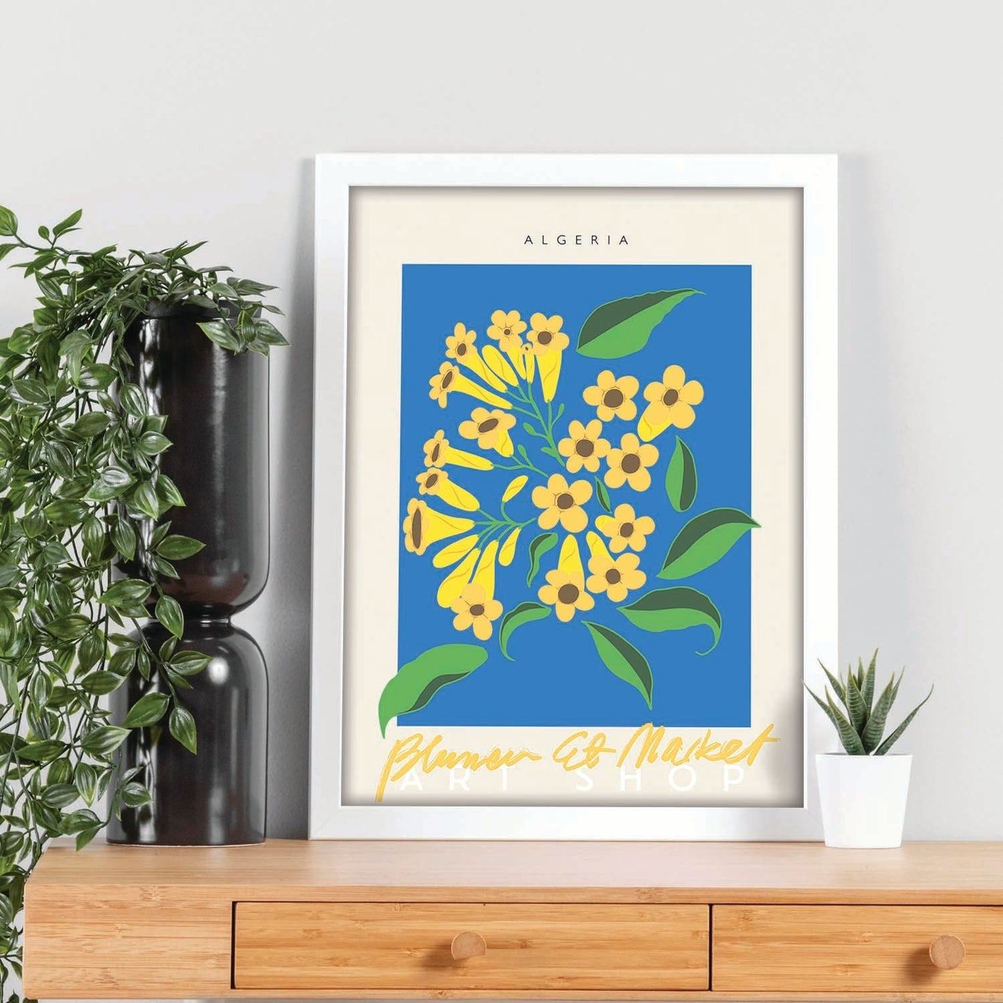 Lamina artistica decorativa con ilustración de Blumenau et Market Argelia-Artwork-Nacnic-Nacnic Estudio SL