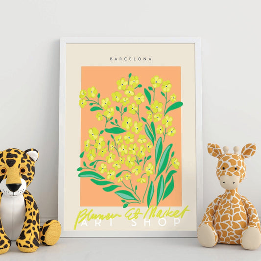 Lamina artistica decorativa con ilustración de Blumenau et Market Barcelona-Artwork-Nacnic-Nacnic Estudio SL