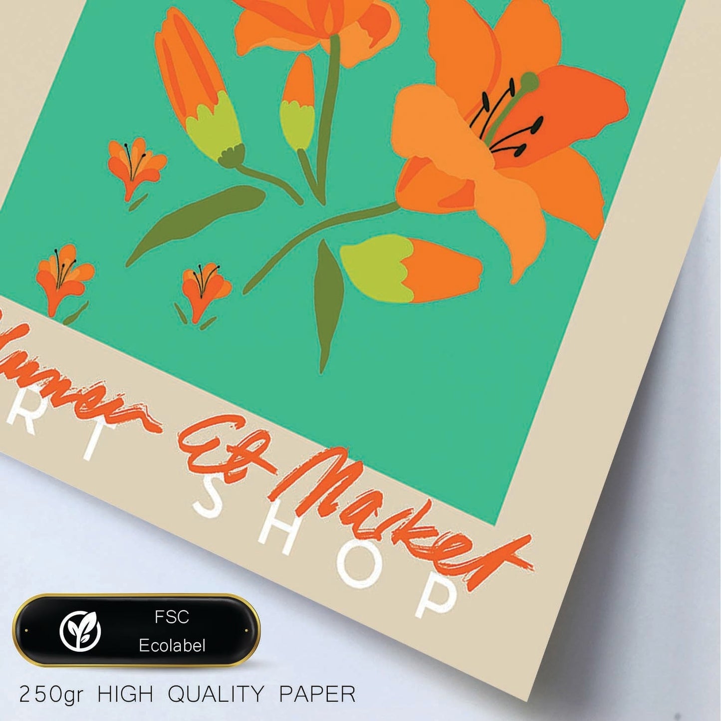 Lamina artistica decorativa con ilustración de Blumenau et Market Helsinki-Artwork-Nacnic-Nacnic Estudio SL