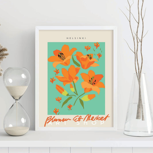 Lamina artistica decorativa con ilustración de Blumenau et Market Helsinki-Artwork-Nacnic-Nacnic Estudio SL