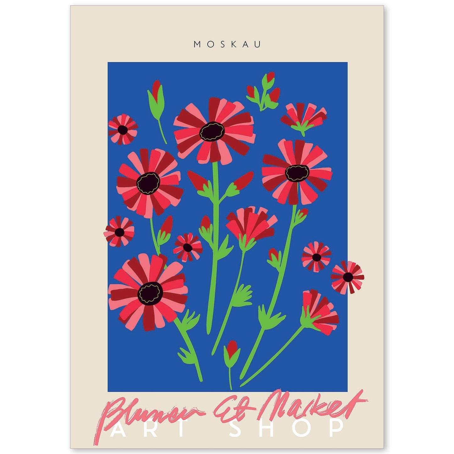 Lamina artistica decorativa con ilustración de Blumenau et Market Moskau-Artwork-Nacnic-A4-Sin marco-Nacnic Estudio SL