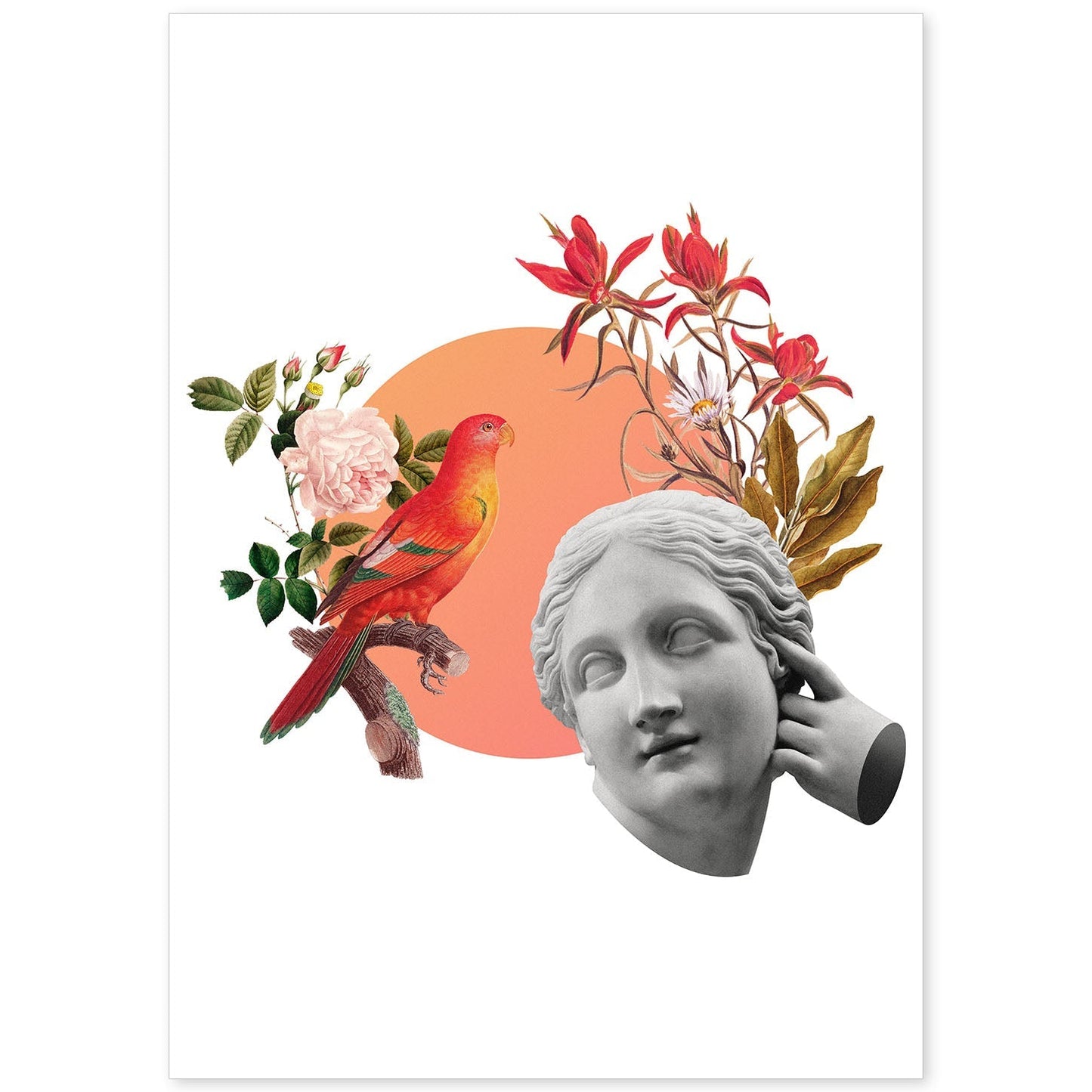 Lamina artistica decorativa con ilustración de Collage 1 estilo Collage-Artwork-Nacnic-A4-Sin marco-Nacnic Estudio SL