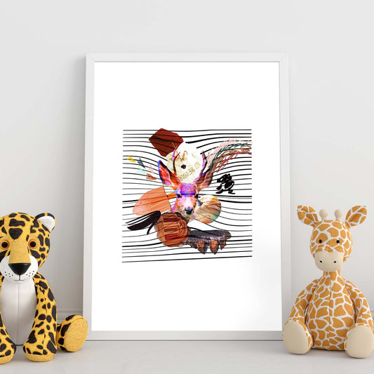 Lamina artistica decorativa con ilustración de Collage 24 estilo Collage-Artwork-Nacnic-Nacnic Estudio SL