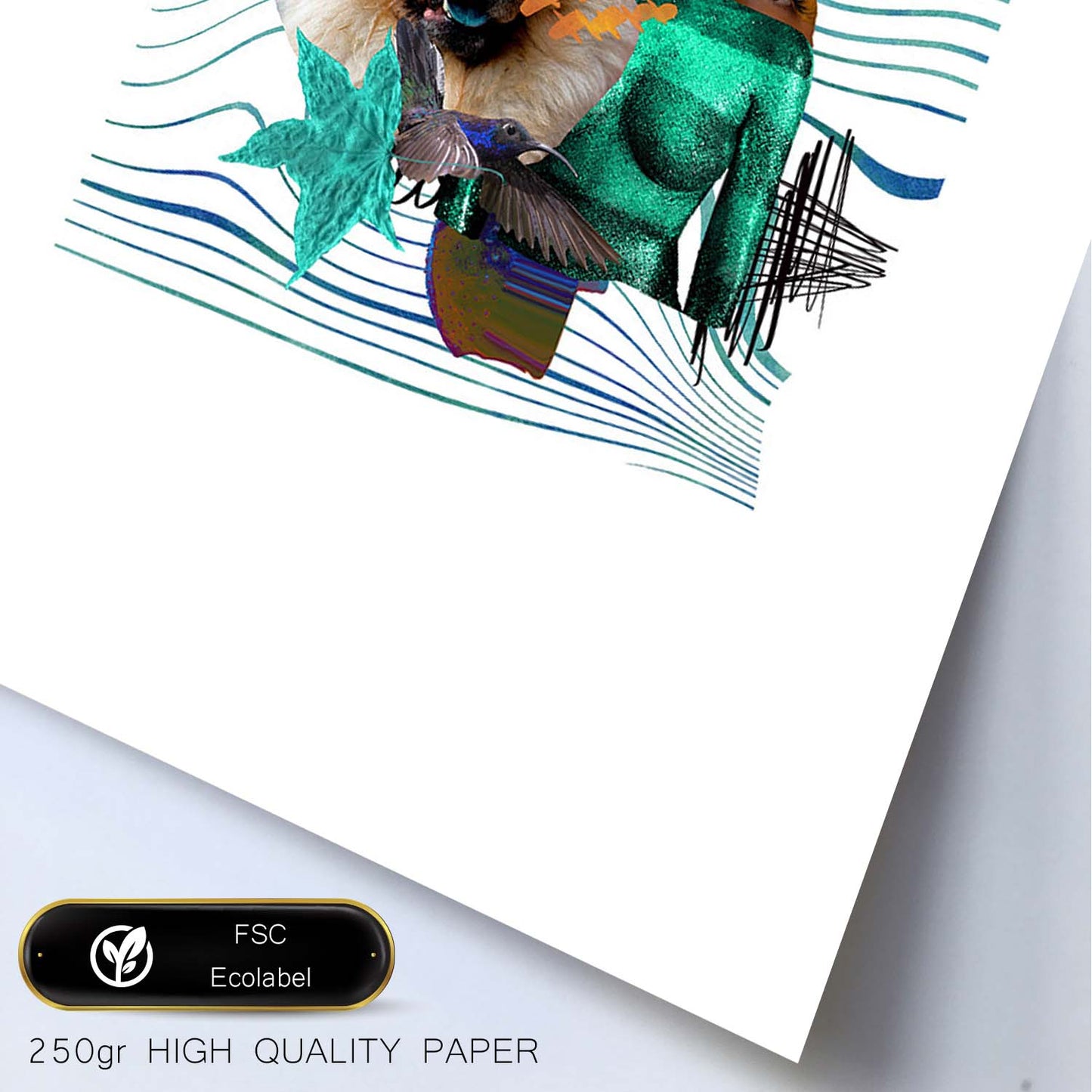 Lamina artistica decorativa con ilustración de Collage 26 estilo Collage-Artwork-Nacnic-Nacnic Estudio SL