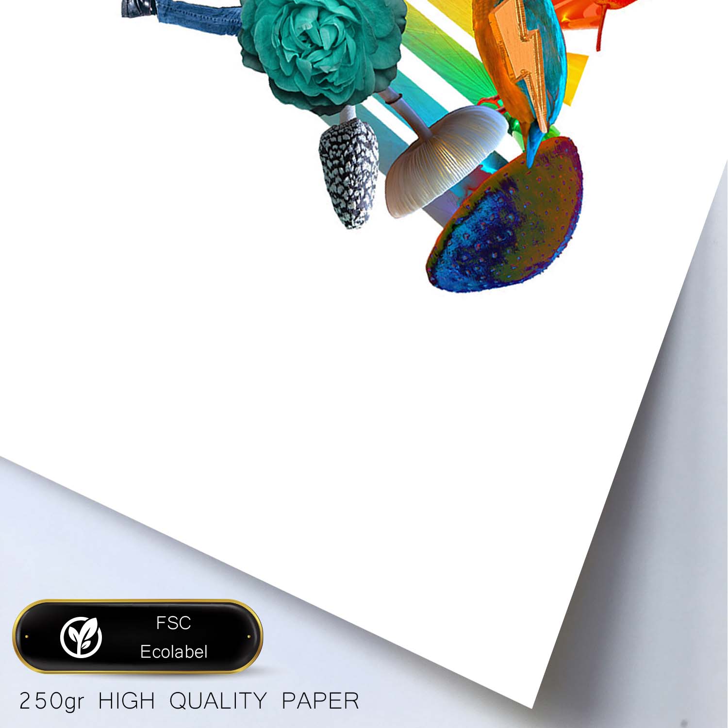 Lamina artistica decorativa con ilustración de Collage 9 estilo Collage-Artwork-Nacnic-Nacnic Estudio SL