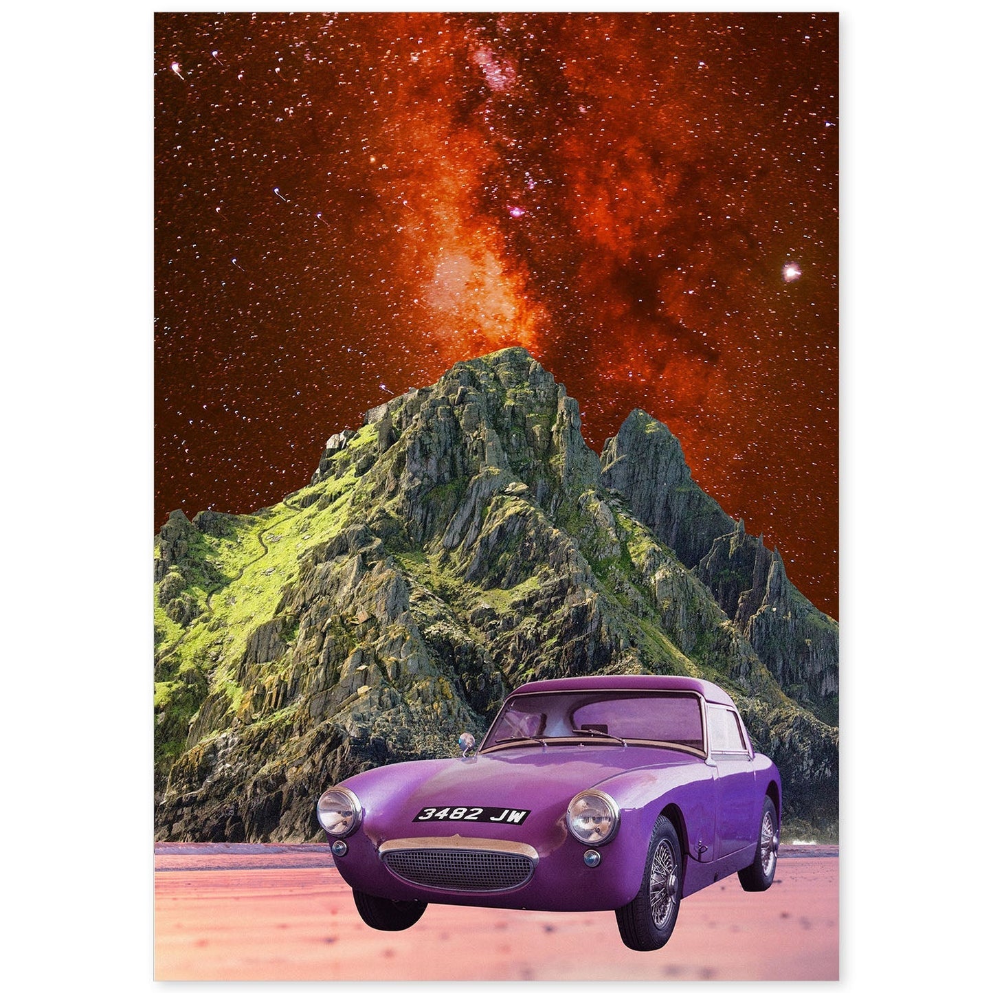 Lamina artistica decorativa con ilustración de Collage surrealista 14 estilo Collage-Artwork-Nacnic-A4-Sin marco-Nacnic Estudio SL