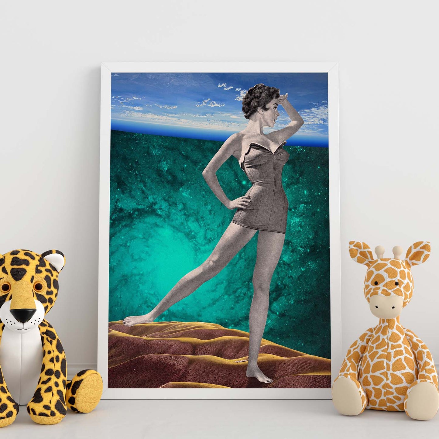 Lamina artistica decorativa con ilustración de Collage surrealista 16 estilo Collage-Artwork-Nacnic-Nacnic Estudio SL