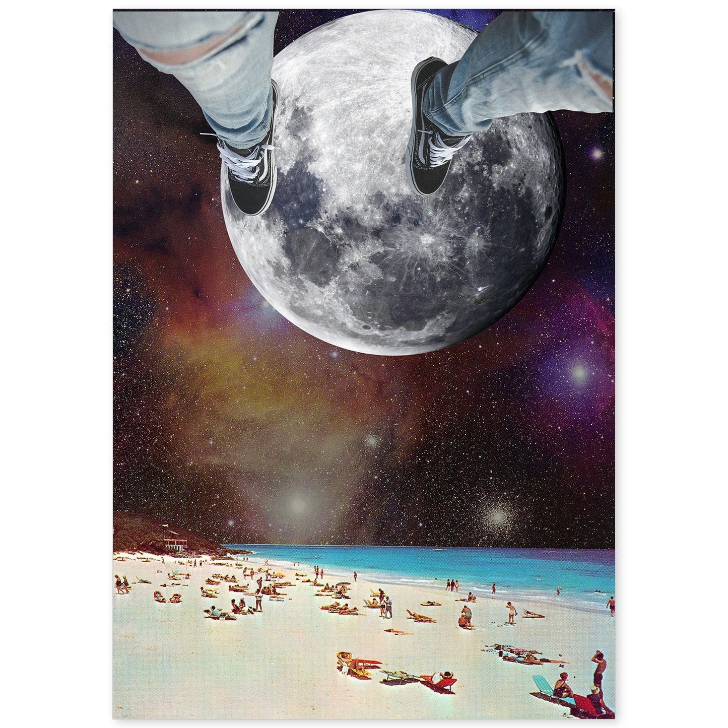 Lamina artistica decorativa con ilustración de Collage surrealista 18 estilo Collage-Artwork-Nacnic-A4-Sin marco-Nacnic Estudio SL