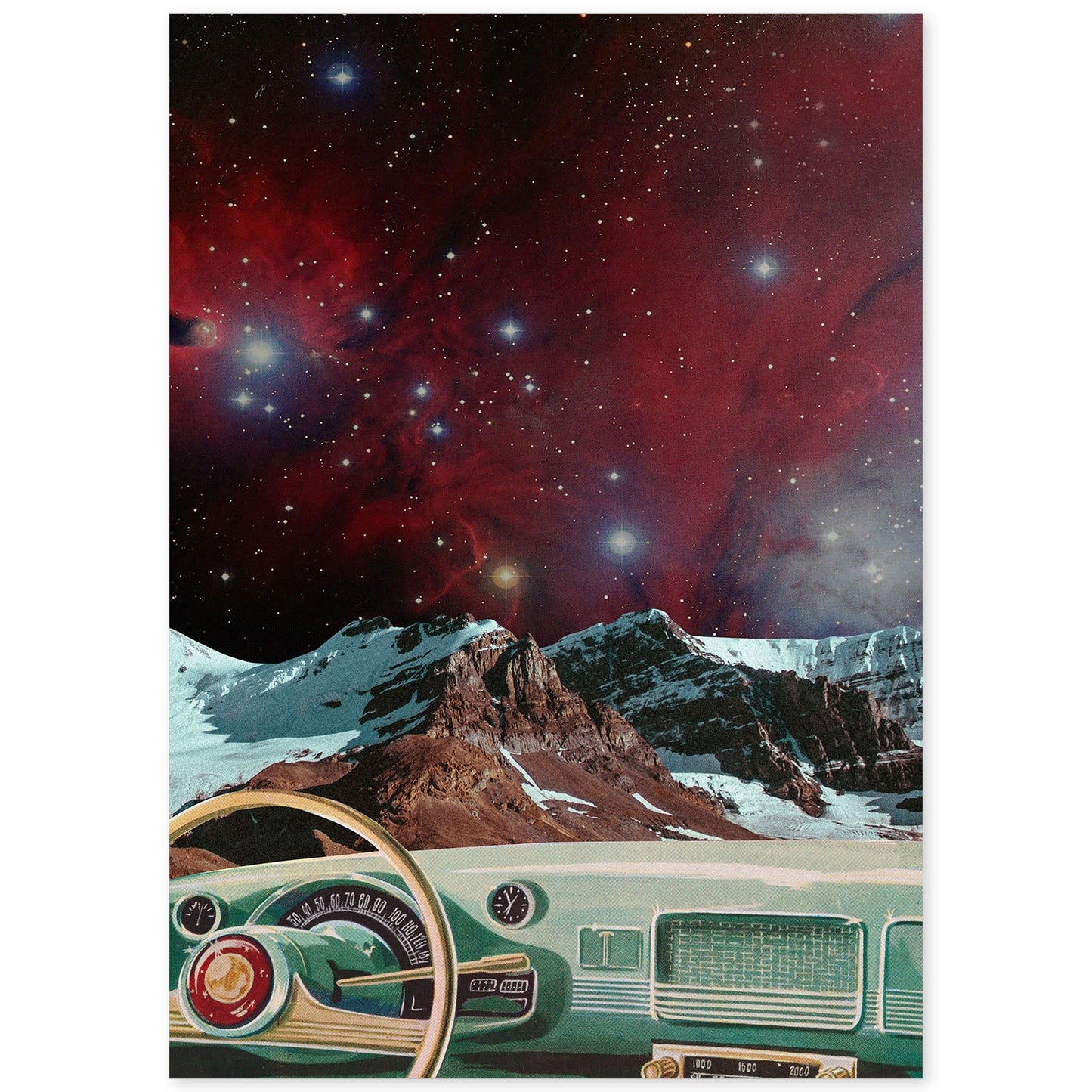 Lamina artistica decorativa con ilustración de Collage surrealista 19 estilo Collage-Artwork-Nacnic-A4-Sin marco-Nacnic Estudio SL