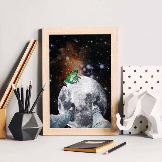 Lamina artistica decorativa con ilustración de Collage surrealista 20 estilo Collage-Artwork-Nacnic-Nacnic Estudio SL