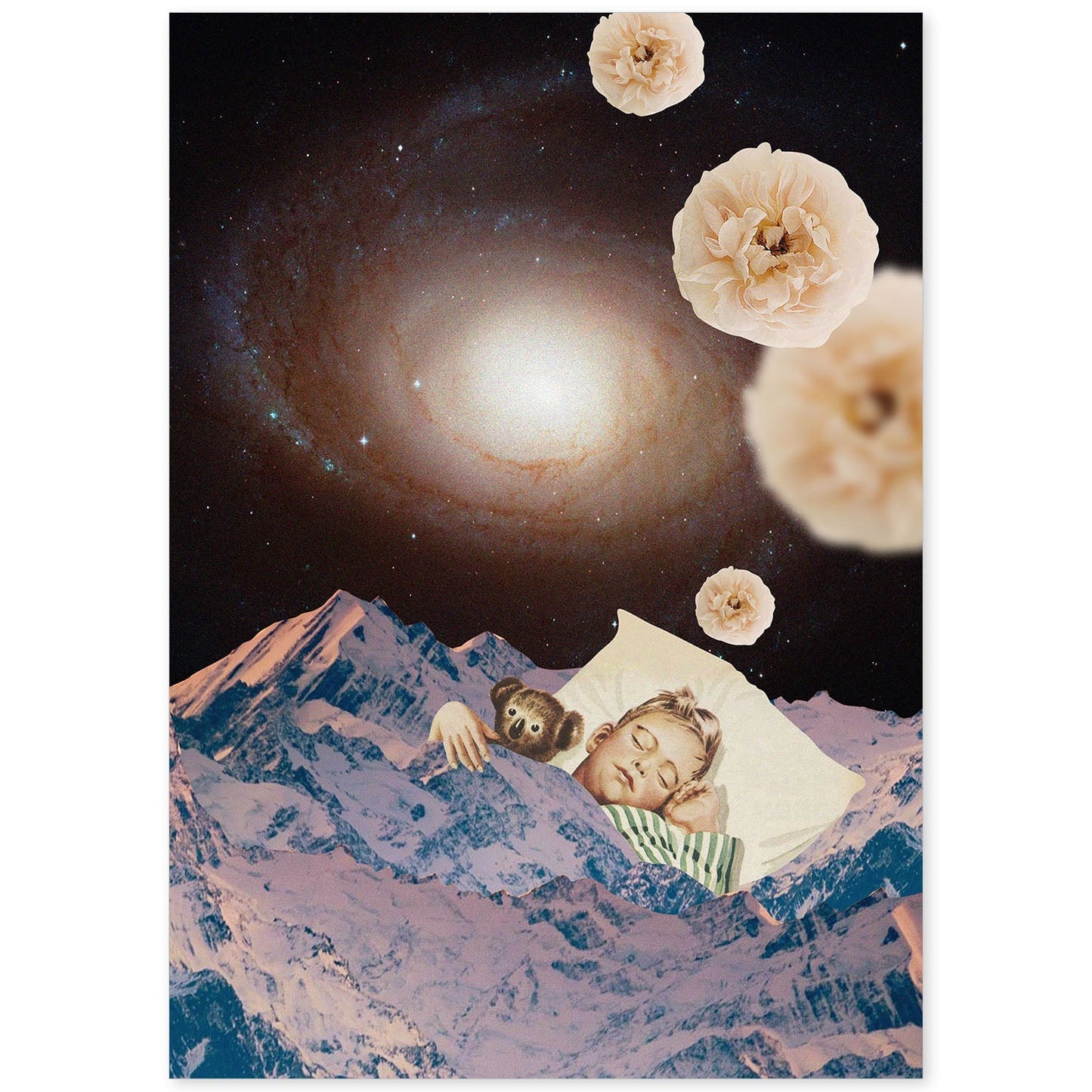 Lamina artistica decorativa con ilustración de Collage surrealista 25 estilo Collage-Artwork-Nacnic-A4-Sin marco-Nacnic Estudio SL